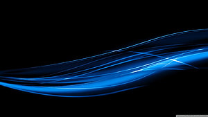 Abstract Blue Light Streaks on Black Background HD wallpaper