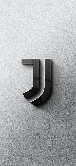 Juventus 3D Logo on Textured Concrete Wall Minimalist Design HD phone wallpaper