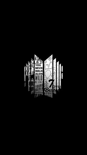 Bulletproof by BTS Minimalist Black and White Typography Art HD phone wallpaper