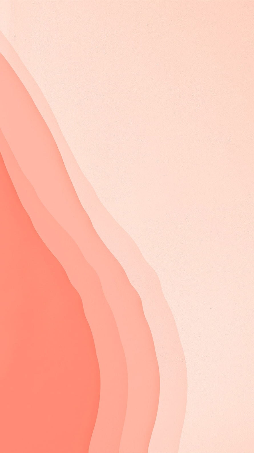 Minimalist Abstract Coral and Peach Gradient Wave Pattern HD phone wallpaper