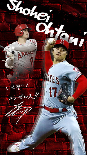 Shohei Ohtani Los Angeles Angels Baseball Player Action Composite Wallpaper HD phone wallpaper