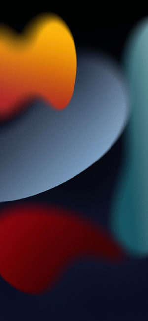 Abstract Dark Gradient Wallpaper with Orange and Blue Organic Shapes HD phone wallpaper