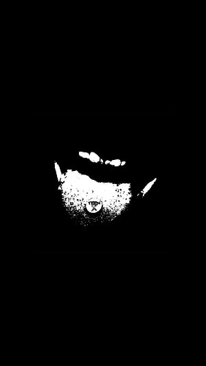 Ken Carson Grunge Portrait with Distressed White Texture on Black Background HD phone wallpaper
