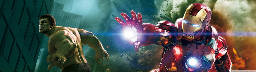 Iron Man and Hulk Face Off in Epic Marvel Cinematic Universe Battle Scene HD wallpaper