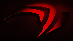 Nvidia GeForce Red Abstract Logo on Dark Carbon Fiber Background HD wallpaper