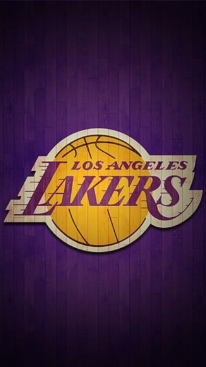 Los Angeles Lakers Vintage Basketball Logo on Purple Wood Plank Background HD phone wallpaper