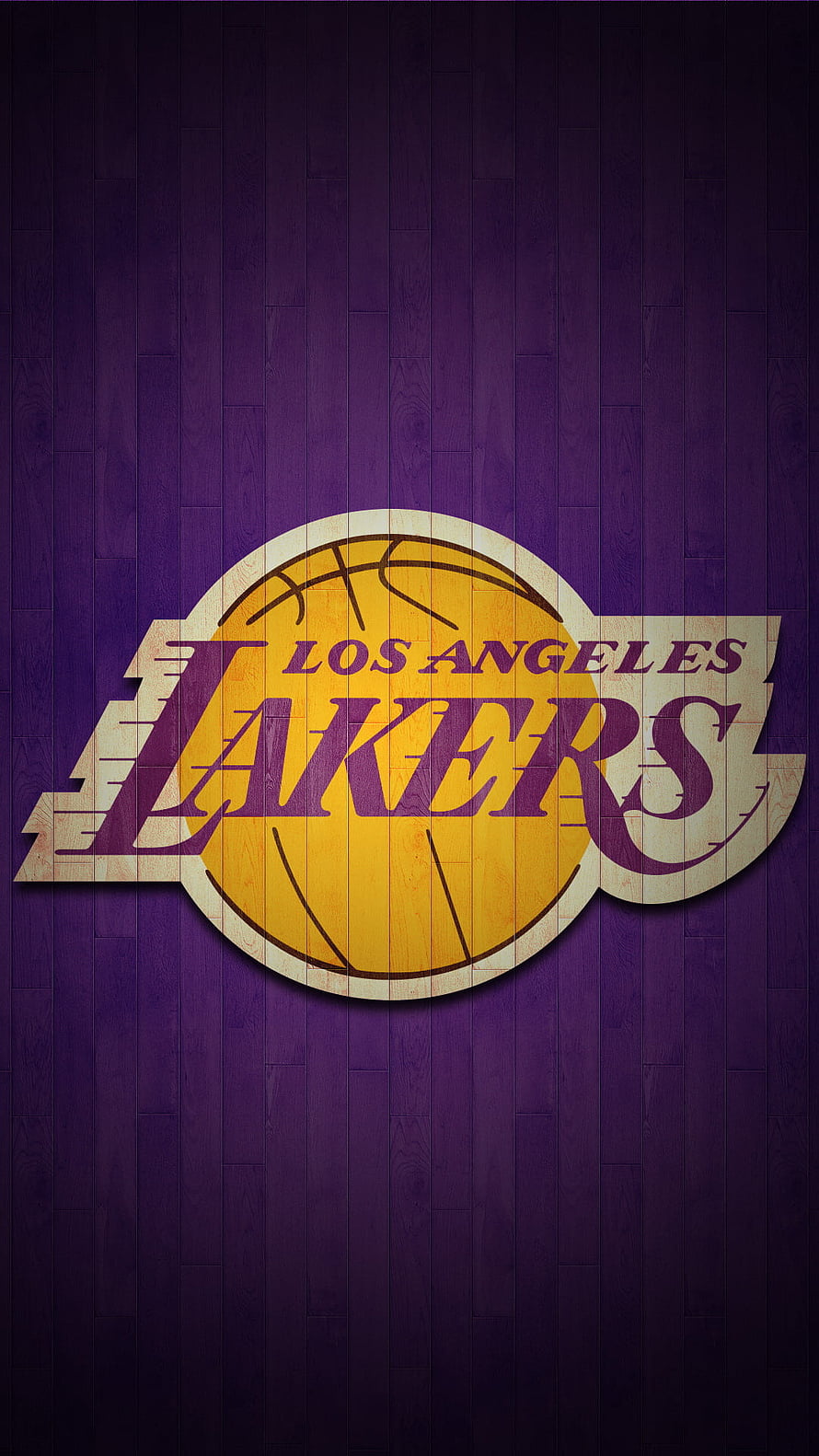 Los Angeles Lakers Vintage Basketball Logo on Purple Wood Plank Background HD phone wallpaper