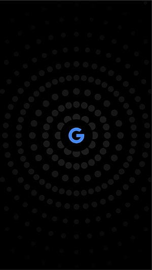 Minimalist Google Pixel Dark Mode Wallpaper with Concentric Dot Pattern HD phone wallpaper