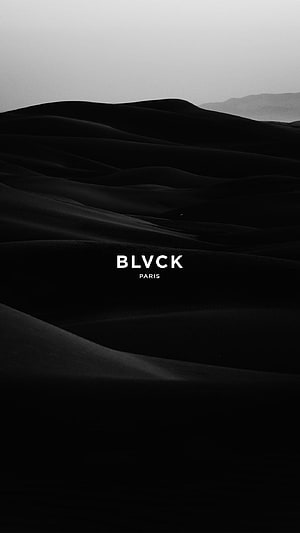 BLVCK Paris Minimalist Black Sand Dunes Landscape Wallpaper HD phone wallpaper