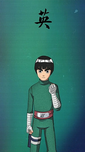 Rock Lee in Green Training Outfit with Bandages and Headband HD phone wallpaper