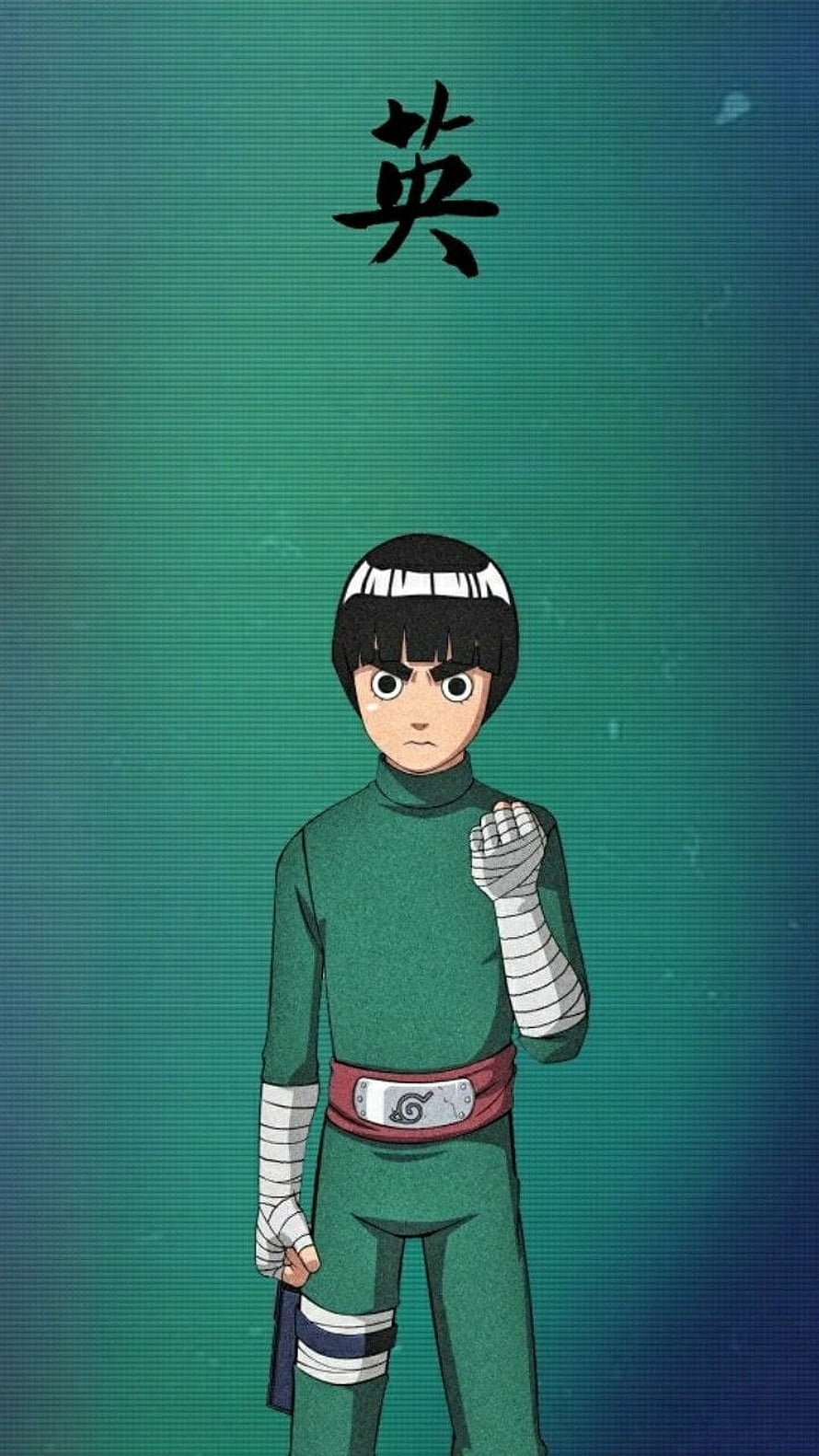 Rock Lee in Green Training Outfit with Bandages and Headband HD phone wallpaper