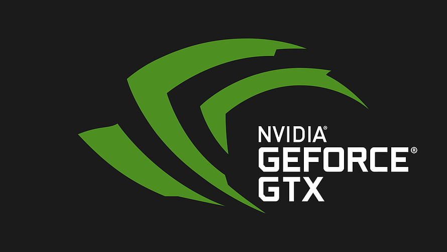 NVIDIA GeForce GTX Green Logo on Black Background HD wallpaper