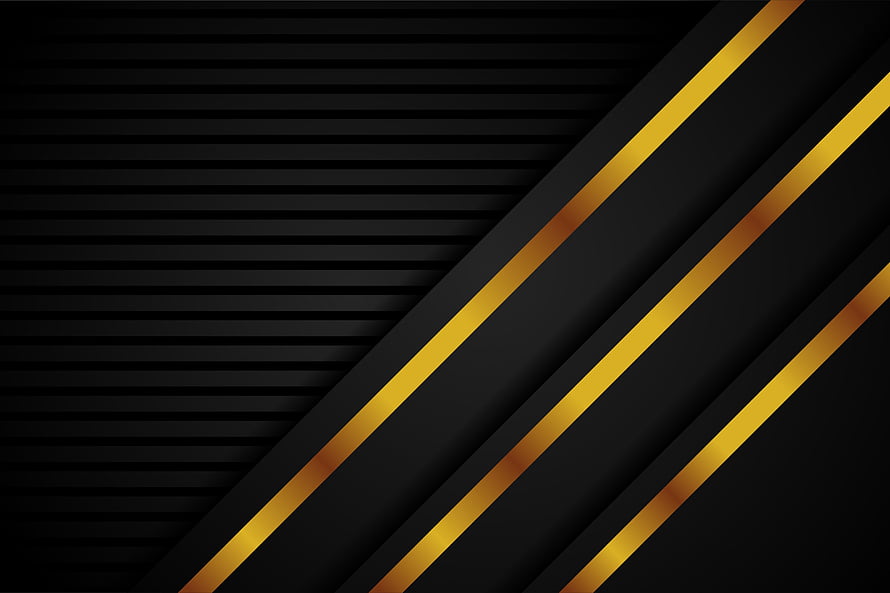 Sleek Black and Gold Diagonal Stripes Abstract Geometric Design HD wallpaper