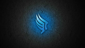 Fire Esports Team Emblem Glowing on Dark Textured Concrete Surface HD wallpaper