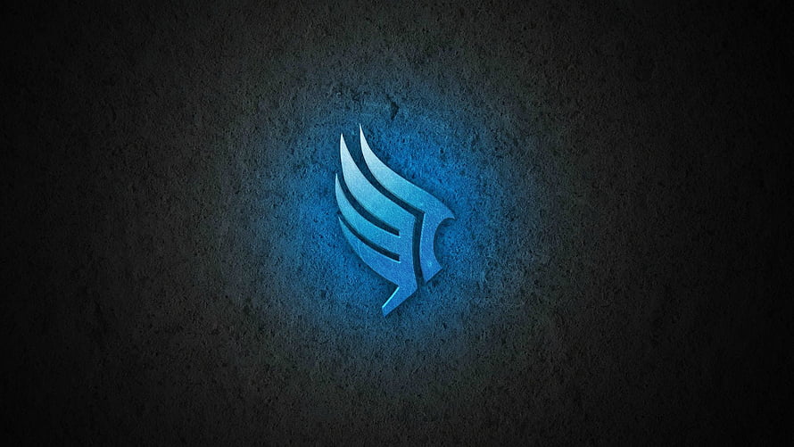 Fire Esports Team Emblem Glowing on Dark Textured Concrete Surface HD wallpaper