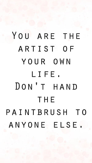 Minimalist Motivational Quote About Life and Personal Creativity on Soft Pink Background HD phone wallpaper