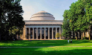 Massachusetts Institute of Technology Great Dome and Neoclassical Architecture on Campus Lawn HD wallpaper