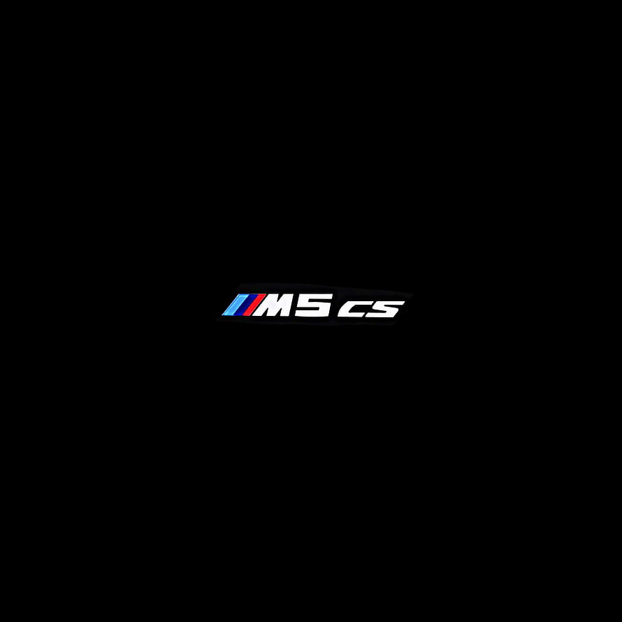 BMW M5 CS Emblem on Black Background HD phone wallpaper