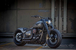 Harley-Davidson Fat Boy Staccato Custom Motorcycle by Rick's Motorcycles HD wallpaper