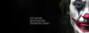Joker Dark Minimalist Portrait with Iconic Quote on Black Background HD wallpaper