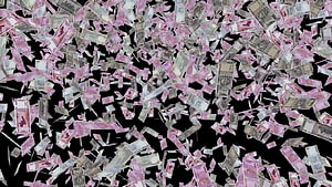 Falling Indian Rupee Banknotes Against Black Background HD wallpaper