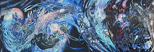 Yoshitaka Amano Fantasy Artwork Featuring Ethereal Characters and Dark Mythical Creatures HD wallpaper