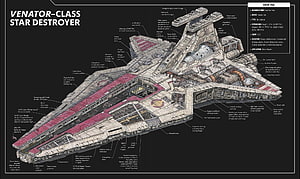 Venator-Class Star Destroyer Technical Schematic and Blueprint HD wallpaper