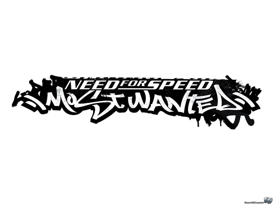 Need for Speed Most Wanted Graffiti Logo on White Background HD wallpaper