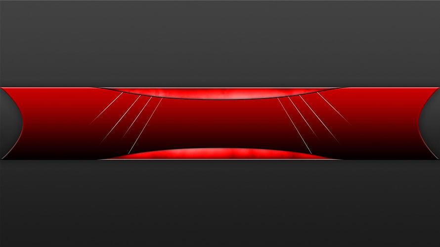Sleek Red and Black Abstract Banner Design with Curved Geometric Lines HD wallpaper