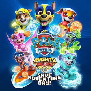Paw Patrol Mighty Pups Save Adventure Bay Heroic Team Poster HD phone wallpaper