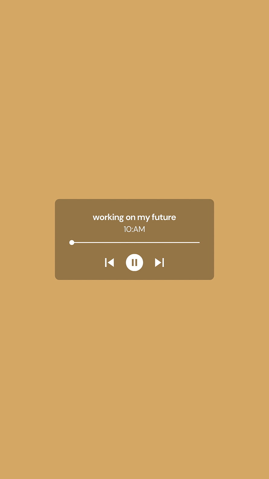 Minimalist Gold Music Player Wallpaper with Motivational Quote HD phone wallpaper