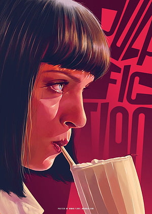 Uma Thurman Pulp Fiction Alternative Movie Poster Artwork HD phone wallpaper