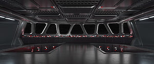 Star Wars Star Destroyer Bridge Interior with Panoramic Viewport and Control Panels HD wallpaper