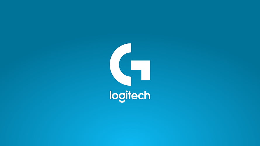 Logitech Brand Logo on a Smooth Blue Gradient Background HD wallpaper