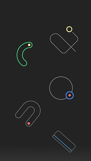 Google Pixel Minimalist Abstract Line Art Wallpaper with Geometric Shapes HD phone wallpaper