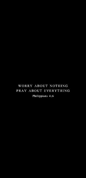 Philippians 4:6 Bible Verse Quote on Minimalist Black Background HD phone wallpaper