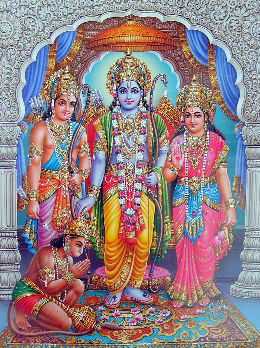 Ram Darbar: Rama, Sita, Lakshmana, and Hanuman in Traditional Indian Temple Art, Rama Sita Lakshmana Hanuman Ram Darbar. Fans Share HD phone wallpaper