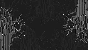 Dark Circuit Board Traces with Minimalist Tech Aesthetic and Abstract Electronic Pathways HD wallpaper