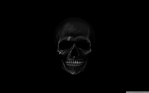 Dark Human Skull with Subtle Scratches on Black Background, Black Skull - , Black Skull Background on Bat, High Resolution Skull HD wallpaper
