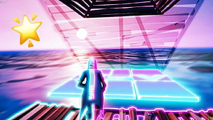 Fortnite Neon Grid Runner With Motion Blur And Retro Synthwave Aesthetic HD wallpaper