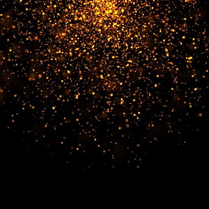 Golden Sparkling Particles on Black Background for Festive Events HD phone wallpaper