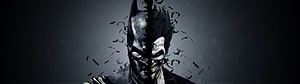 Batman and Joker Split Face Portrait with Flying Bats in Dark Cinematic Style, Dual Screen - Wg - General, 5120X1440 Dual Screen HD wallpaper