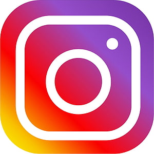 Instagram App Icon with Vibrant Gradient Background and White Camera Outline HD wallpaper