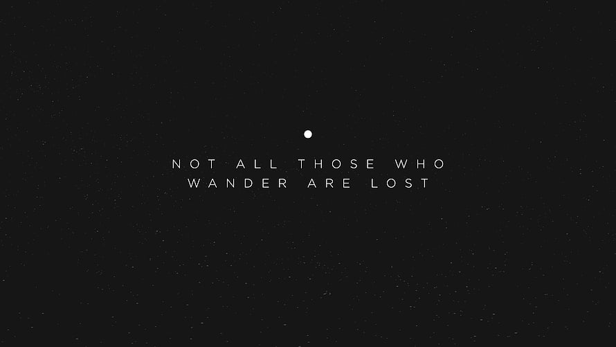 Minimalist Dark Starry Night Quote Wallpaper with Inspirational Text HD wallpaper