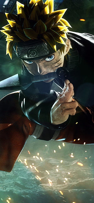Naruto Uzumaki in Sage Mode Holding Kunai in Cinematic 3D Render HD phone wallpaper