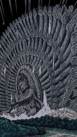 Madara Uchiha Susanoo with Infinite Tsukuyomi Hands in Naruto Manga HD phone wallpaper