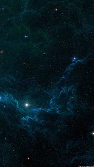Deep Space Nebula with Scattered Stars and Cosmic Dust Clouds HD phone wallpaper