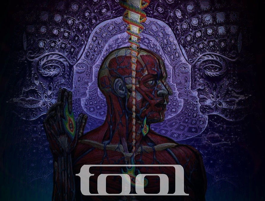 Tool Band Artwork Featuring Anatomical Human Profile and Ornate Purple Background HD wallpaper