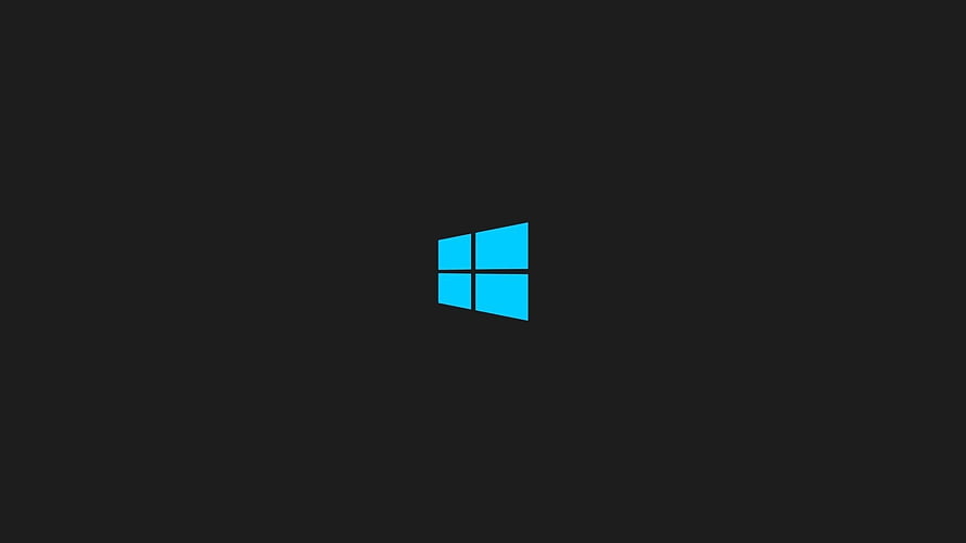 Minimalist Windows 10 Logo on Dark Background HD wallpaper