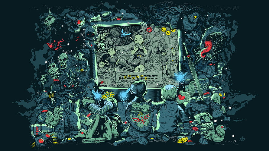 The Legend of Zelda Ocarina of Time Dark Fantasy Illustration by Tim McDonagh HD wallpaper